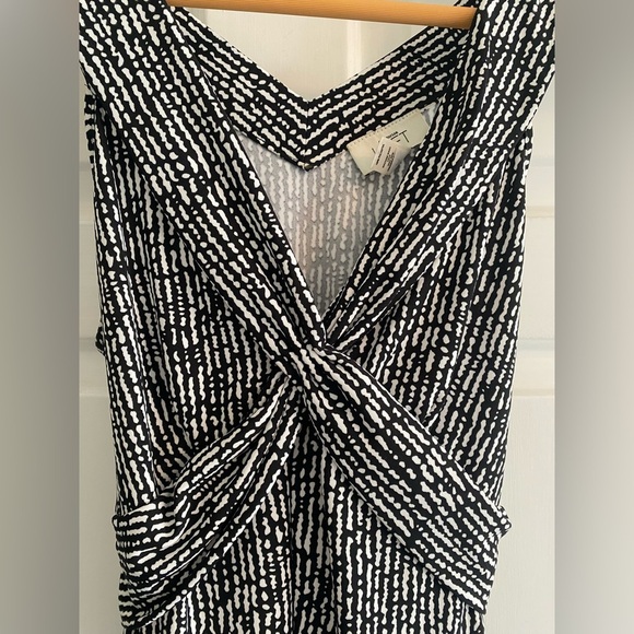 Ann Taylor Loft Black & White Criss Criss Front Dress Size 4 - Picture 3 of 7